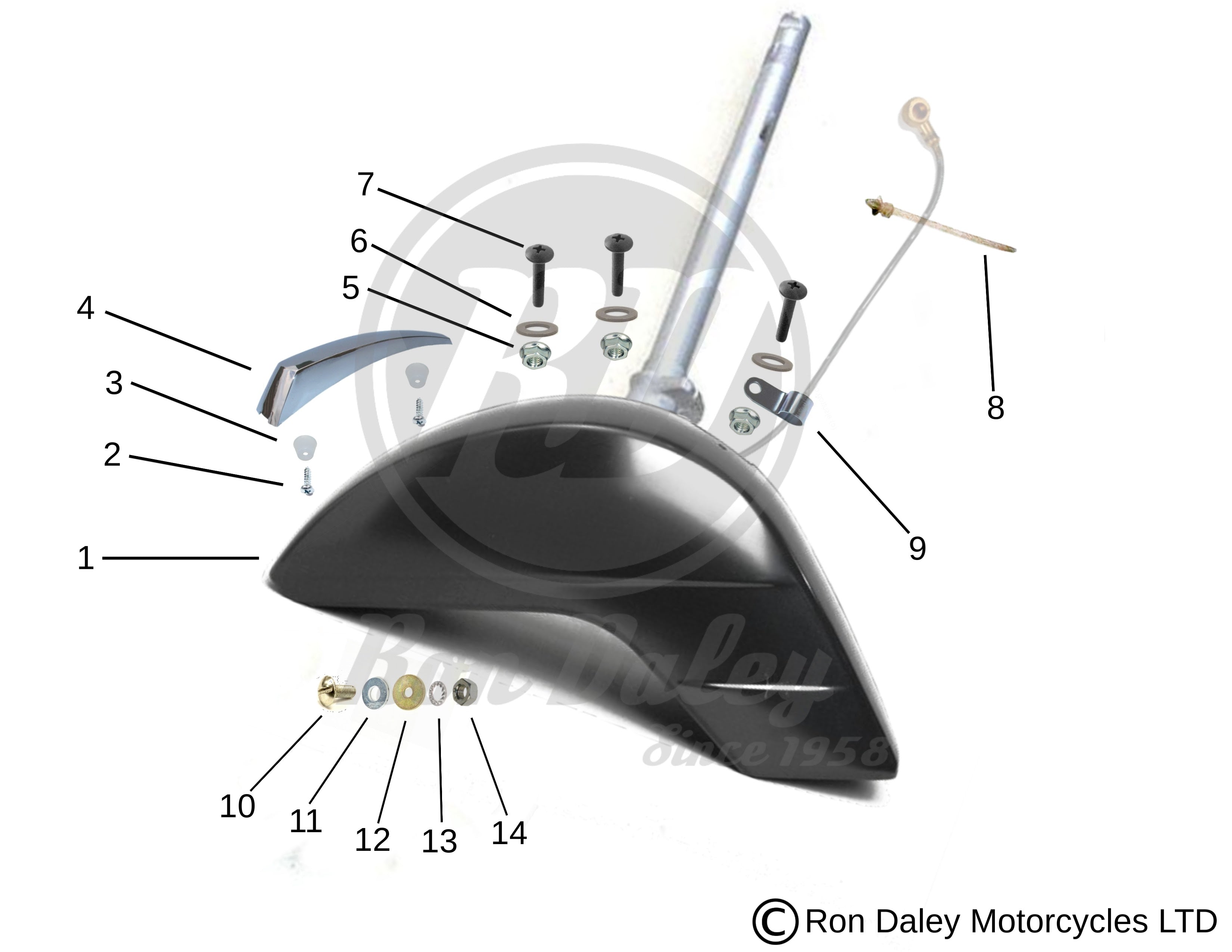 Vespa T5, PX Mudguard Assembly