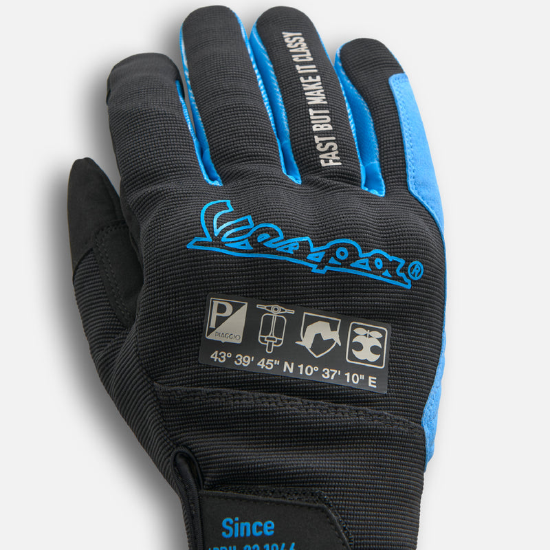 Vespa Dec Technical Gloves - Black & Blue