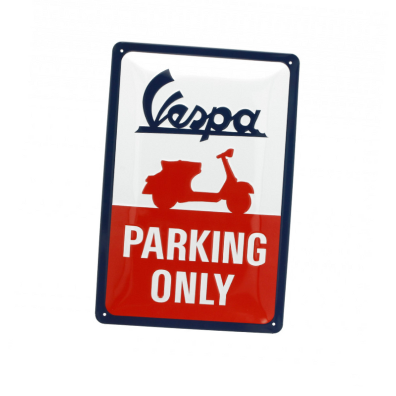 Piaggio Signs Piaggio Vespa 'Parking Only' Metal Sign